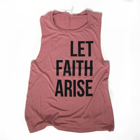 Let Faith Arise Muscle Tank - Mauve
