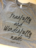 Fearfully And Wonderfully Made Gray Unisex Triblend Tee